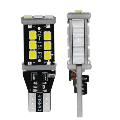 W6W WY16W 15 SMD অটোমোটিভ LED হেডলাইট 2835 স্টপ লাইট T15 গাড়ির LED লাইট