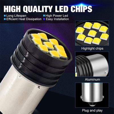 1157 BAY15D LED P21/5W 1156 BA15S P21W LED বাল্ব 9 SMD 3030 R5W R10W কার রিভার্স লাইট ব্রেক টেইল ল্যাম্প