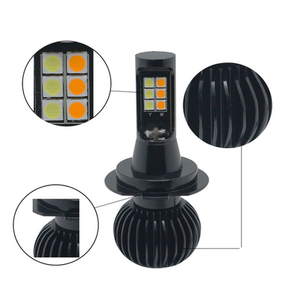 কেনা H1 H3 H4 H7 H8 H11 9006 880 LED ফ্ল্যাশ লাইট বাল্ব দুই রঙের ইউনিভার্সাল LED ফগ লাইট online manufacture