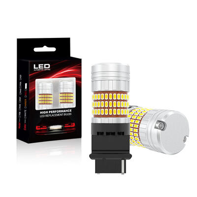 কেনা CANBUS LED Bulbs Built-in Resistor 3156 3157 3156K P27W T25 With 3014 LED Chips 27W 1000LM White Amber for 12V Turn Signal Light online manufacture