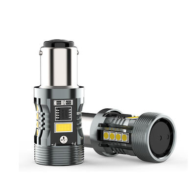 কেনা Top Sales CB7 1157 W/Y Switchback LED Bulb BAY15D BA15D Dual Color Canbus 28W 2500LM for Signal Brake Lights online manufacture