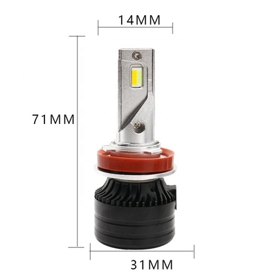 গাড়ির হেড লাইট LED H11 তিন রঙের LED হেডলাইট স্বয়ংচালিত হেডল্যাম্প ফগলাইট 12-36V একটি পরিবর্তিত বাতি
