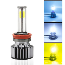 N6 গাড়ি H4 LED হেডলাইট 6 সাইড হাইলাইট মডিফাইড H11 হেডলাইট বাল্ব