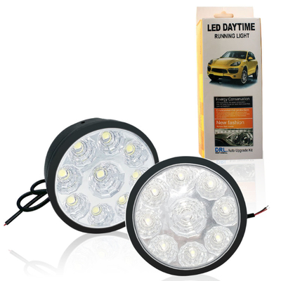 12V 5050 ড্রাইভিং কার ফগ ল্যাম্প LED বাল্ব রাউন্ড LED ডেটাইম রানিং লাইট