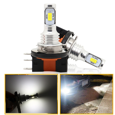 Luces Para Carros H15 অটোমোটিভ LED হেডলাইট DRL হ্যালোজেন বাল্ব হেডলাইট