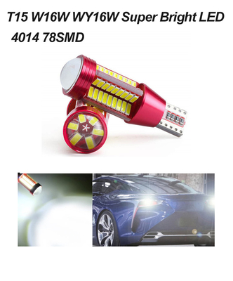 T15 W16W LED ক্যানবাস অটোমোটিভ LED হেডলাইট 4014 রিভার্স লাইট উজ্জ্বলতম গাড়ির হেডলাইট