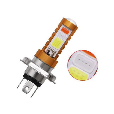 3 রঙের COB LED হেডলাইট H4 H6 80W P15D BA20D সাদা নীল লাল