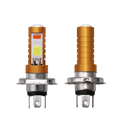 3 রঙের COB LED হেডলাইট H4 H6 80W P15D BA20D সাদা নীল লাল