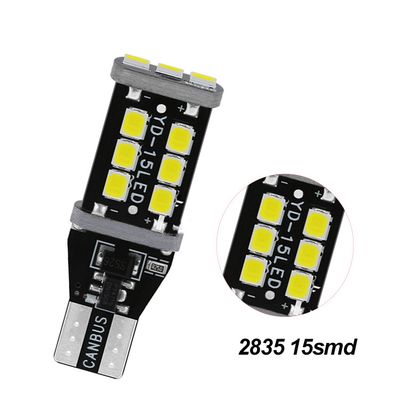 W6W WY16W 15 SMD অটোমোটিভ LED হেডলাইট 2835 স্টপ লাইট T15 গাড়ির LED লাইট