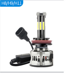 8 সাইড H1 H3 H4 H7 9005 9006 স্বয়ংচালিত LED হেডলাইট 6000K 360 ক্যানবাস