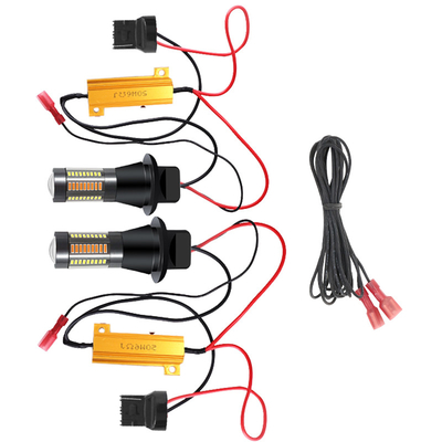 T20 CANUBS LED ব্রেক টার্ন সিগন্যাল লাইট 7440 4014 66SMD Led ডে টাইম রানিং লাইট