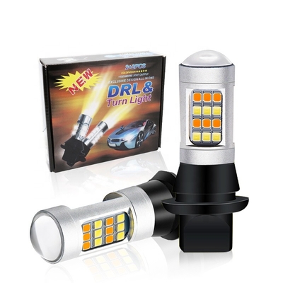2835 42SMD ডাবল কালার লেড ব্রেক লাইট টার্ন সিগন্যাল 7440 T20 CANBUS স্ট্রবোস্কোপিক প্রতিরোধ করতে