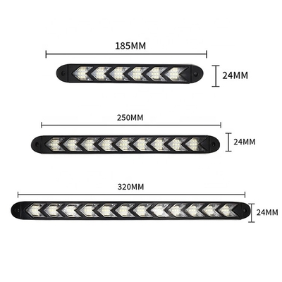 জলরোধী তীর LED দিনের সময় চলমান আলো DC 12V অনুক্রমিক LED টার্ন সিগন্যাল 8000K