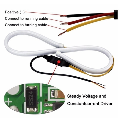 নরম অনুক্রমিক যানবাহন DRL 12v Led ডে টাইম রানিং লাইট 6500K 10W