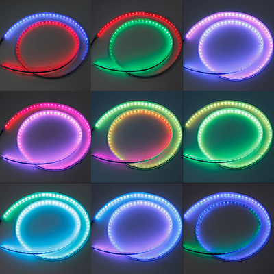 2pcs 30/45/60cm RGBLED দিনের সময় চলমান হালকা পাতলা অনুক্রমিক নমনীয় LED টার্ন সিগন্যাল স্ট্রিপ