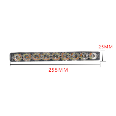 অ্যালুমিনিয়াম অটোমোবাইল Drl কার হেডলাইট LED টিউব স্ট্রিপ ABS লেন্স সহ দুই রঙের