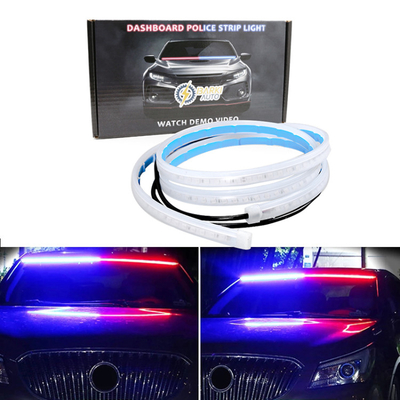 12V আউটডোর LED গাড়ির দরজা সতর্কতা হালকা স্ট্রিপ সাদা জলরোধী 120cm