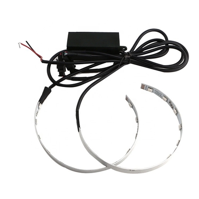 DC12V 5000lm APP কন্ট্রোল এলইডি কার অ্যাম্বিয়েন্ট লাইট এসএমডি প্রজেক্টর অটো স্টাইলিং ডেমন লেড হ্যালো রিং কিট