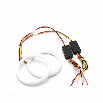 4014 LED কার অ্যাম্বিয়েন্ট লাইট 60mm DRL রানিং হাল্কা ডুয়াল কালার Led Angel Eyes Kit