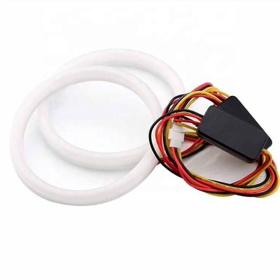 4014 LED কার অ্যাম্বিয়েন্ট লাইট 60mm DRL রানিং হাল্কা ডুয়াল কালার Led Angel Eyes Kit