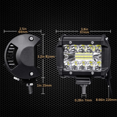অ্যালুমিনিয়াম খাদ LED ড্রাইভিং লাইট 10-30V LED লাইট বার গাড়ির জন্য