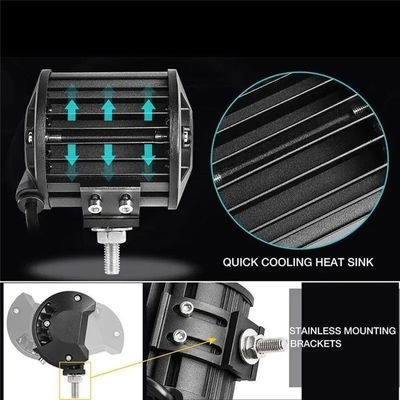 অ্যালুমিনিয়াম খাদ LED ড্রাইভিং লাইট 10-30V LED লাইট বার গাড়ির জন্য
