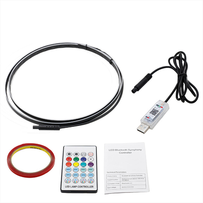 DC5V-12V RGB LED গাড়ি অভ্যন্তর সজ্জা বায়ুমণ্ডল হালকা এক্রাইলিক অ্যাপ্লিকেশন নিয়ন্ত্রণ লুকানো শৈলী