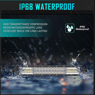 গাড়ির জন্য ডুয়াল রায় LED লাইট বার 200W - 1000W অ্যালুমিনিয়াম প্রোফাইল
