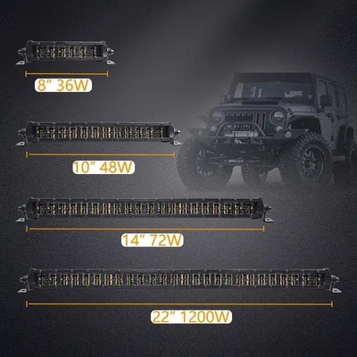 6 ডি রিফ্লেক্টর অফ রোড এলইডি লাইট বার 4x4 12V 24V একক সারি অটোমোটিভ এলইডি লাইট বার