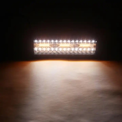 9 ইঞ্চি 180W ডুয়াল রো LED লাইট বার সাদা / অ্যাম্বার অফ রোড গাড়ির জন্য