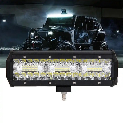 9 ইঞ্চি 180W ডুয়াল রো LED লাইট বার সাদা / অ্যাম্বার অফ রোড গাড়ির জন্য