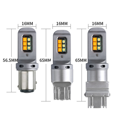 দীর্ঘস্থায়ী 5W LED ব্রেক টার্ন সিগন্যাল লাইট 1156 ইউনিভার্সাল 12smd LED বাল্ব 1156 P21W BA15S PY21W 3157 7443 ক্যানবাস সহ