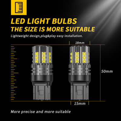 হোয়াইট LED কার টার্ন সিগন্যাল লাইট অটো 12V 24V 2835 45SMD 1156 1157 T25 3156 3157 T20 7440 7443 ক্যানবাস বাল্ব গাড়ি নেতৃত্বাধীন