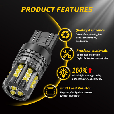 হোয়াইট LED কার টার্ন সিগন্যাল লাইট অটো 12V 24V 2835 45SMD 1156 1157 T25 3156 3157 T20 7440 7443 ক্যানবাস বাল্ব গাড়ি নেতৃত্বাধীন