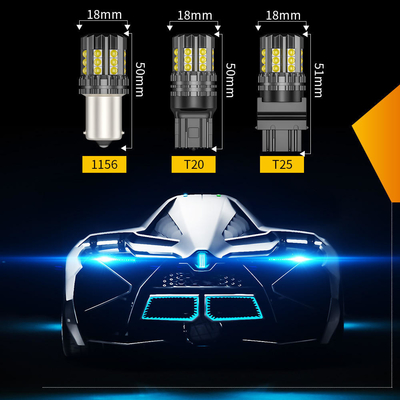 হোয়াইট LED কার টার্ন সিগন্যাল লাইট অটো 12V 24V 2835 45SMD 1156 1157 T25 3156 3157 T20 7440 7443 ক্যানবাস বাল্ব গাড়ি নেতৃত্বাধীন