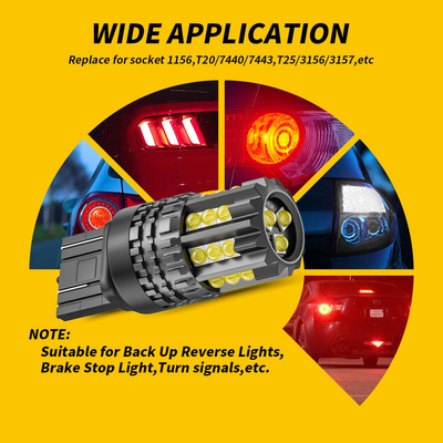 হোয়াইট LED কার টার্ন সিগন্যাল লাইট অটো 12V 24V 2835 45SMD 1156 1157 T25 3156 3157 T20 7440 7443 ক্যানবাস বাল্ব গাড়ি নেতৃত্বাধীন