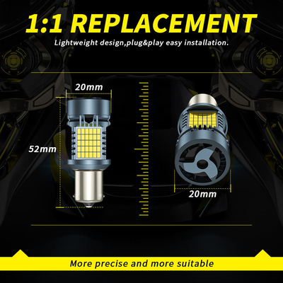 ক্যানবাসের সাথে LED বাল্ব 2016 120SMD T20 1156 1157 3156 3157 ফ্যান অটো ল্যাম্প সহ LED টার্ন সিগন্যাল ব্রেক লাইট
