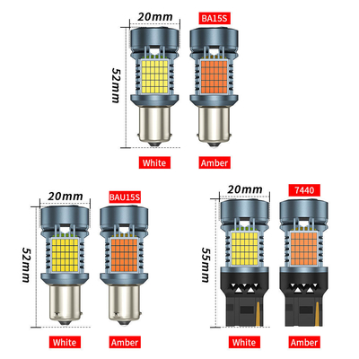 ক্যানবাসের সাথে LED বাল্ব 2016 120SMD T20 1156 1157 3156 3157 ফ্যান অটো ল্যাম্প সহ LED টার্ন সিগন্যাল ব্রেক লাইট