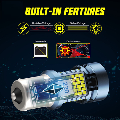 ক্যানবাসের সাথে LED বাল্ব 2016 120SMD T20 1156 1157 3156 3157 ফ্যান অটো ল্যাম্প সহ LED টার্ন সিগন্যাল ব্রেক লাইট