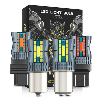 জলরোধী 12V 1156 3030 24LED+2COB ব্রেক টার্ন সিগন্যাল লাইট 3156 ডুয়াল কালার এলইডি বাল্ব