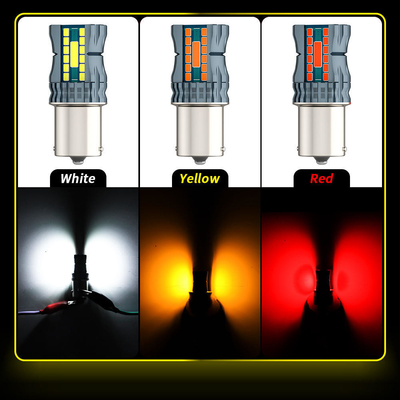 জলরোধী 12V 1156 3030 24LED+2COB ব্রেক টার্ন সিগন্যাল লাইট 3156 ডুয়াল কালার এলইডি বাল্ব