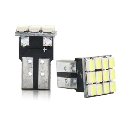পাওয়ার 9W LED লাইট বাল্ব জলরোধী IP67 360 ডিগ্রী অটোমোটিভ লাইট 12v T10 12SMD 1206 3020 পড়ার আলো লাইসেন্স প্লেট