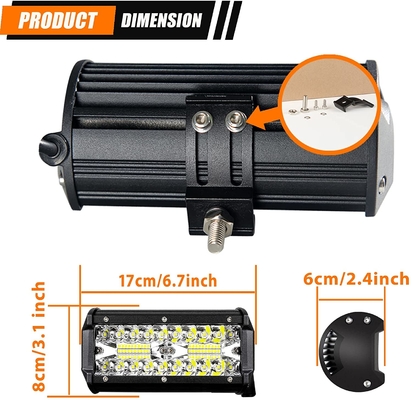 240W 24000lm কুয়াশা Led লাইট বার 7 ইঞ্চি LED ড্রাইভিং লাইট অফ রোড জলরোধী
