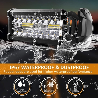 240W 24000lm কুয়াশা Led লাইট বার 7 ইঞ্চি LED ড্রাইভিং লাইট অফ রোড জলরোধী