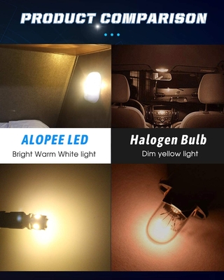 194 স্বয়ংচালিত LED লাইট বাল্ব 6500K ওয়েজ T10 SMD 5050 চিপস