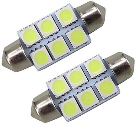 ফেস্টুন C5W 5050 6SMD LED কার ইন্টেরিয়র লাইট ল্যাম্প বাল্ব ডোম ব্লু হোয়াইট DC 12V 31mm 36mm 39mm 41mm