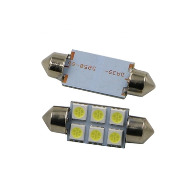 ফেস্টুন C5W 5050 6SMD LED কার ইন্টেরিয়র লাইট ল্যাম্প বাল্ব ডোম ব্লু হোয়াইট DC 12V 31mm 36mm 39mm 41mm